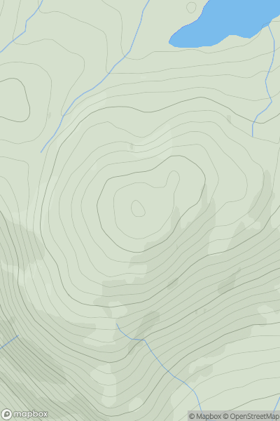 Thumbnail image for Geal Charn [Glen Albyn and the Monadh Liath] [NN444988] showing contour plot for surrounding peak